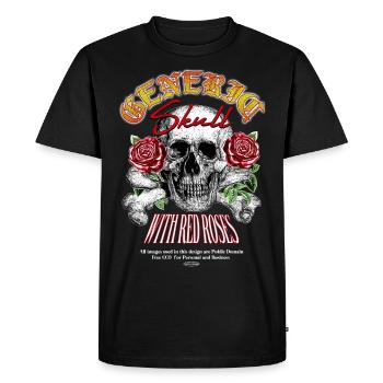 Crâne générique - T-shirt Premium bio Homme - noir - Devant - Nico (187cm)