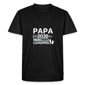 Dad 2026 Baby Feet - Men's Premium Organic T-Shirt - black - Front - Nico (187cm)