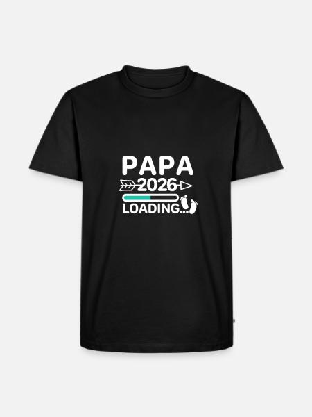 Dad 2026 Baby Feet - Men's Premium Organic T-Shirt - black