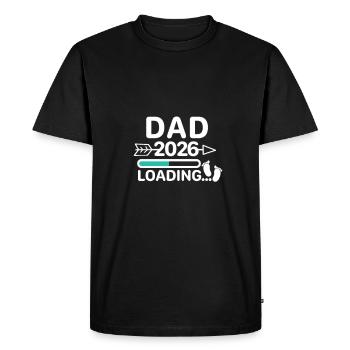 Dad 2026 Baby Feet - Men's Premium Organic T-Shirt - black - Front - Nico (187cm)
