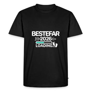 Bestefar 2026 Norvégien - T-shirt Premium bio Homme - noir - Devant - Nico (187cm)