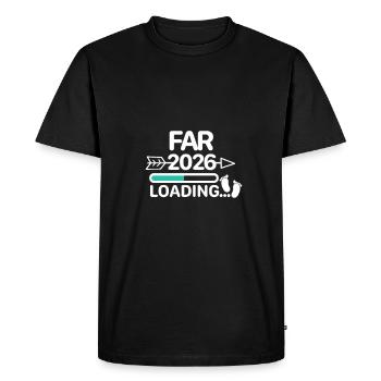 Papa 2026 danois - T-shirt Premium bio Homme - noir - Devant - Nico (187cm)