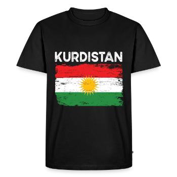 Kurdistan Kurdistan Kurdistan Kurdista Drôle - T-shirt Premium bio Homme - noir - Devant - Nico (187cm)
