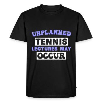 Des conférences de tennis imprévues peuvent avoir lieu - T-shirt Premium bio Homme - noir - Devant - Nico (187cm)