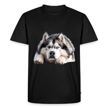 Malamute d’Alaska - T-shirt Premium bio Homme - noir - Devant - Nico (187cm)