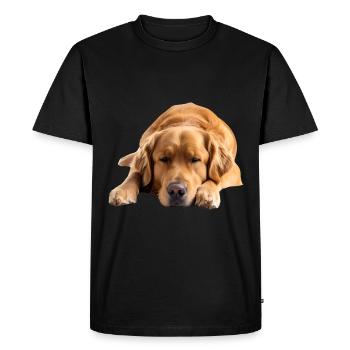 Golden retriever - T-shirt Premium bio Homme - noir - Devant - Nico (187cm)