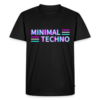 Minimal Techno Rave Festival Electro Music Raver - T-shirt Premium bio Homme - noir - Devant - Nico (187cm)
