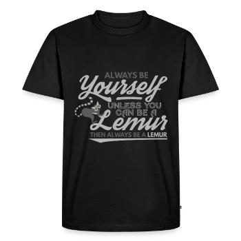 Lémurien - T-shirt Premium bio Homme - noir - Devant - Nico (187cm)