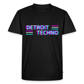 Detroit Techno Rave Festival Electro Raver - T-shirt Premium bio Homme - noir - Devant - Nico (187cm)