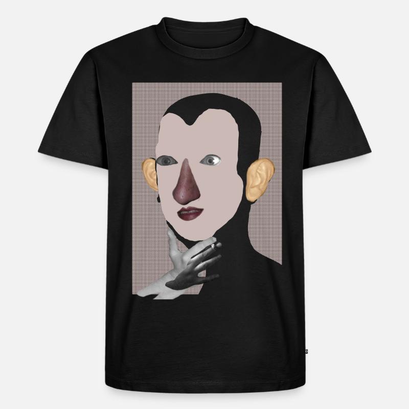 Fld.) Denke Thinkah - Männer Premium Bio T-Shirt - Schwarz