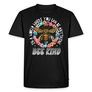 Dans un monde où vous pouvez être n'importe quoi - T-shirt Premium bio Homme - noir - Devant - Nico (187cm)