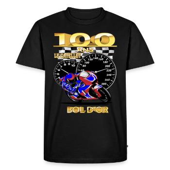 design bol d or 100 years - Men's Premium Organic T-Shirt - black - Front - Nico (187cm)