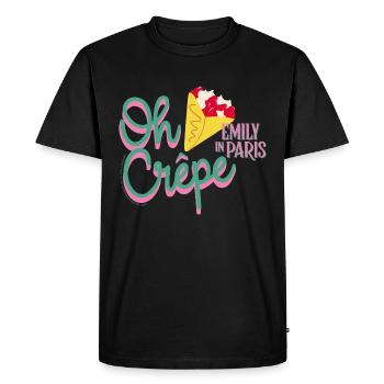 Emily In Paris Crêpe Aux Fraises Et À La Crème - T-shirt Premium bio Homme - noir - Devant - Nico (187cm)