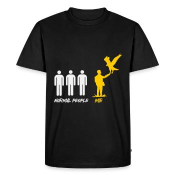 Falconry Ornithology Gift - Men's Premium Organic T-Shirt - black - Front - Nico (187cm)