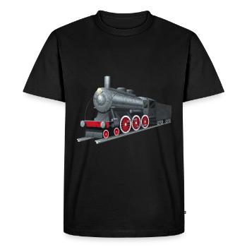 train - Men's Premium Organic T-Shirt - black - Front - Nico (187cm)
