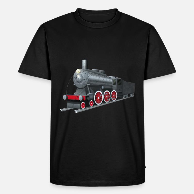 Zug - Männer Premium Bio T-Shirt - Schwarz