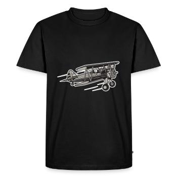 Avion Avion - T-shirt Premium bio Homme - noir - Devant - Nico (187cm)