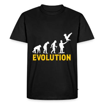 Falconry Ornithology Gift - Men's Premium Organic T-Shirt - black - Front - Nico (187cm)