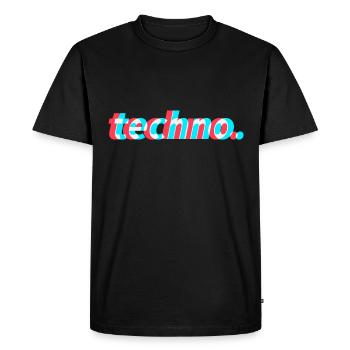 Techno Rave Festival Musique Electro Raver - T-shirt Premium bio Homme - noir - Devant - Nico (187cm)