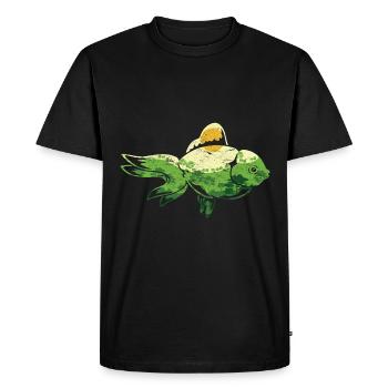Forêt Nature Paysage Pêche Cadeau Poisson sucré - T-shirt Premium bio Homme - noir - Devant - Nico (187cm)