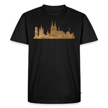 Ville de Cologne Cathédrale de Cologne Ville de Cologne Horizon de Cologne - T-shirt Premium bio Homme - noir - Devant - Nico (187cm)