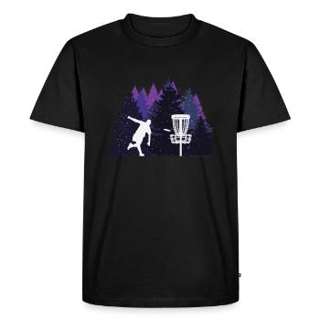 Trend sport Discgolf dans la forêt noire - T-shirt Premium bio Homme - noir - Devant - Nico (187cm)