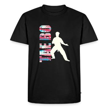 Tae Bo, an international martial art - Men's Premium Organic T-Shirt - black - Front - Nico (187cm)