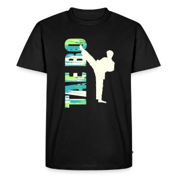 Tae Bo, an international martial art - Men's Premium Organic T-Shirt - black - Front - Nico (187cm)