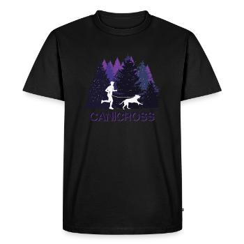 Canicross, jogging et sports canins sur le terrain - T-shirt Premium bio Homme - noir - Devant - Nico (187cm)