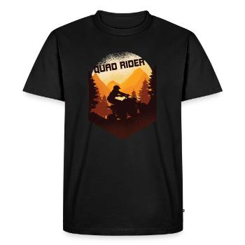 Quad dans la belle nature - T-shirt Premium bio Homme - noir - Devant - Nico (187cm)