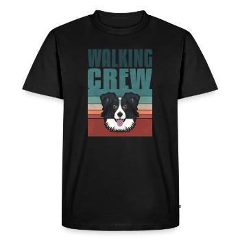 Gassi Crew, Border Collie - Men's Premium Organic T-Shirt - black - Front - Nico (187cm)
