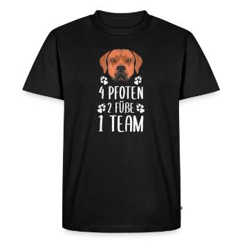 Équipe 4 Pattes 2 Pieds 1, Rhodesian Ridgeback - T-shirt Premium bio Homme - noir - Devant - Nico (187cm)