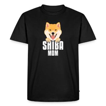 Shiba Inu Maman, maman chien - T-shirt Premium bio Homme - noir - Devant - Nico (187cm)