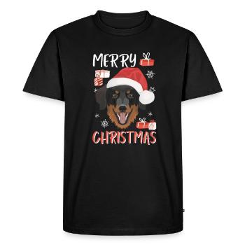 Hovawart Noël - T-shirt Premium bio Homme - noir - Devant - Nico (187cm)