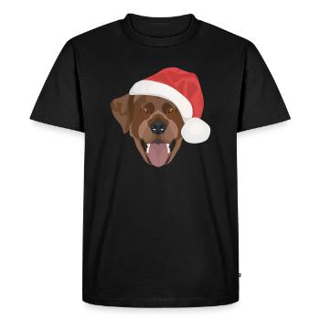 Noël du Labrador - T-shirt Premium bio Homme - noir - Devant - Nico (187cm)