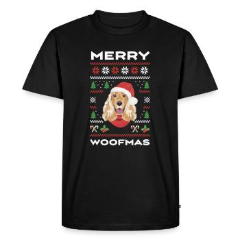 Deutsch Cocker Spaniel Christmas - Men's Premium Organic T-Shirt - black - Front - Nico (187cm)