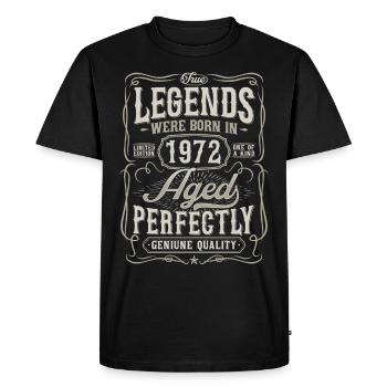 1972 Vintage Born Legends Vintage Birthday - Men's Premium Organic T-Shirt - black - Front - Nico (187cm)