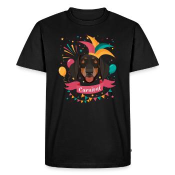 Carnaval de teckels Carnaval - T-shirt Premium bio Homme - noir - Devant - Nico (187cm)
