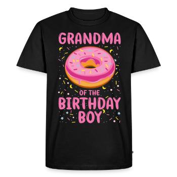Grand-mère du garçon d’anniversaire Garçon - T-shirt Premium bio Homme - noir - Devant - Nico (187cm)
