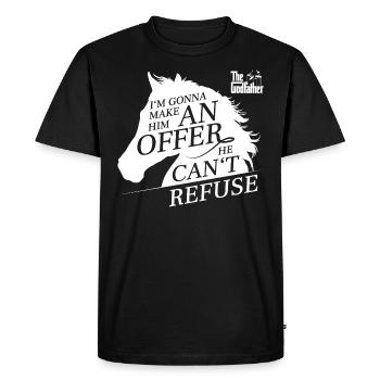 Le Parrain Film De Mafia Citation Le Cheval - T-shirt Premium bio Homme - noir - Devant - Nico (187cm)