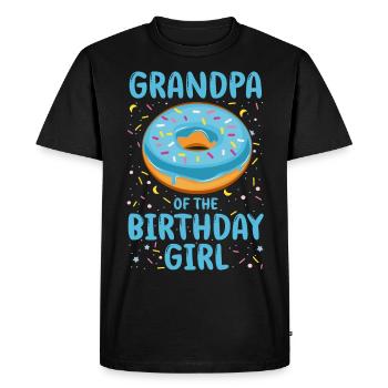 Grand-père de la fille d’anniversaire - T-shirt Premium bio Homme - noir - Devant - Nico (187cm)