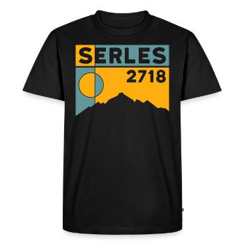 Serles Höhe Summit Hike Mountain Tour Stubai Valley - Men's Premium Organic T-Shirt - black - Front - Nico (187cm)