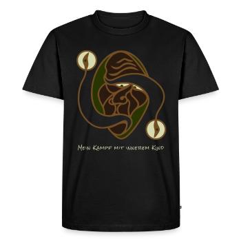 Fighting with an inner child - Men's Premium Organic T-Shirt - black - Front - Nico (187cm)