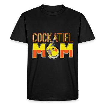 Oiseau Maman Animal Fête des Mères Cadeau Cockatiel - T-shirt Premium bio Homme - noir - Devant - Nico (187cm)