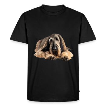 Afghan Hound - Men's Premium Organic T-Shirt - black - Front - Nico (187cm)