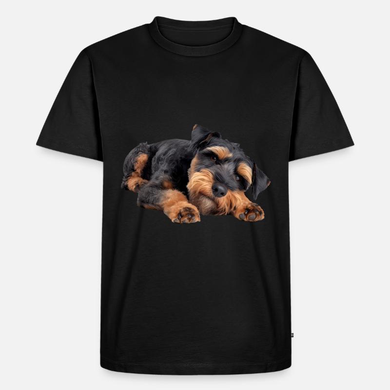 Welsh Terrier - Männer Premium Bio T-Shirt - Schwarz