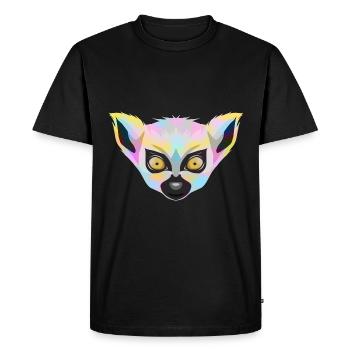 Lémurien - T-shirt Premium bio Homme - noir - Devant - Nico (187cm)