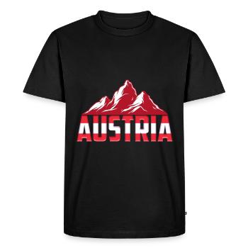 Austria - Men's Premium Organic T-Shirt - black - Front - Nico (187cm)