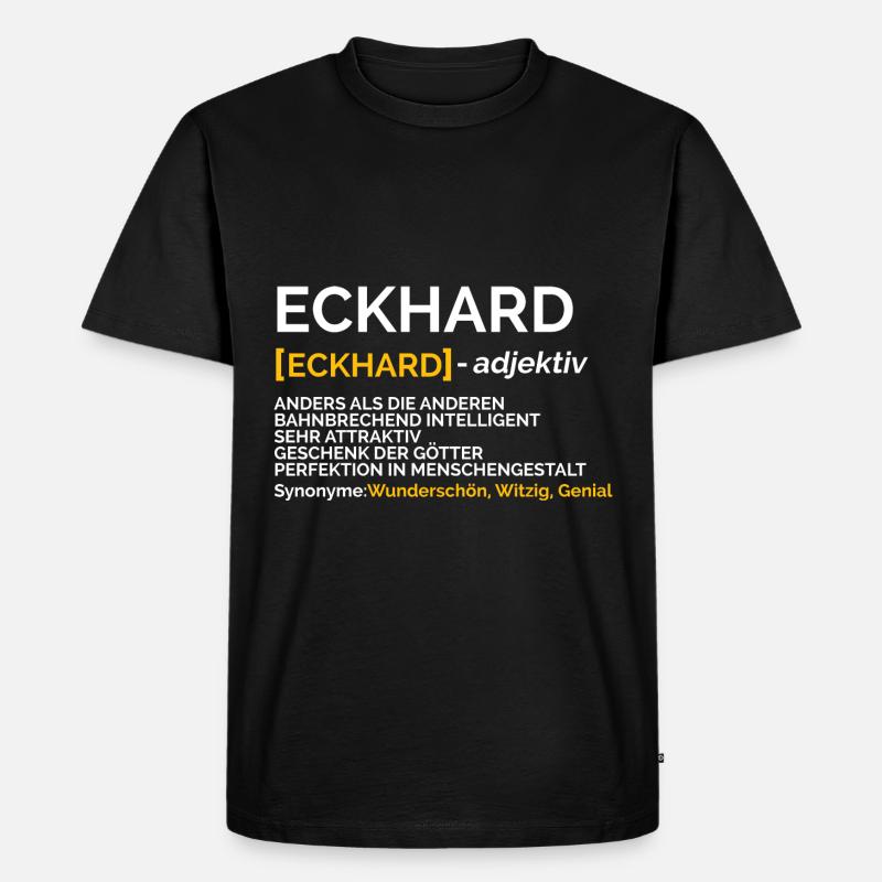 Eckhard - Männer Premium Bio T-Shirt - Schwarz