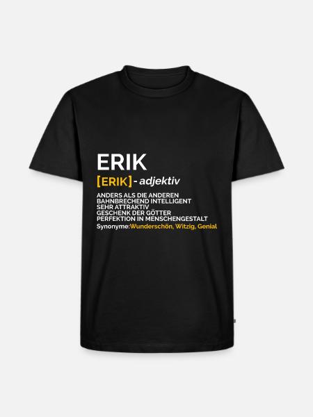 Erik - Männer Premium Bio T-Shirt - Schwarz